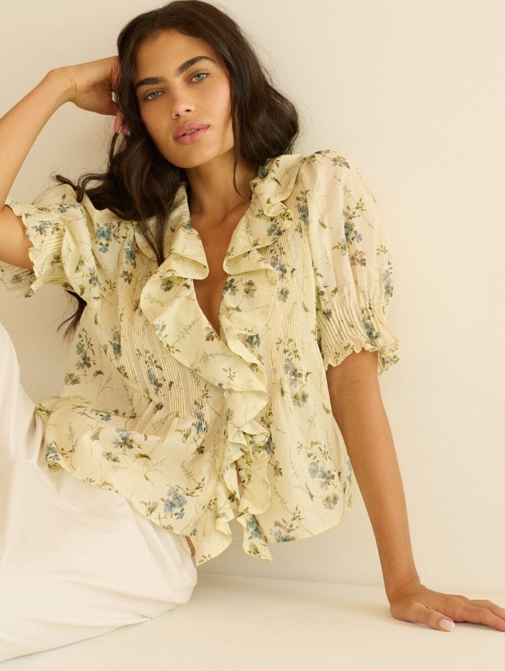 NWT DOEN Henri Top - Sunshine Prairie Rose XS